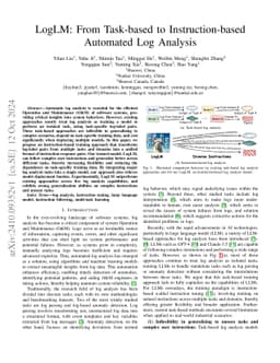 LogLM: From Task-based to Instruction-based Automated Log Analysis