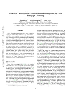 GEM-VPC: A dual Graph-Enhanced Multimodal integration for Video
  Paragraph Captioning