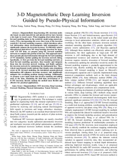 3-D Magnetotelluric Deep Learning Inversion Guided by Pseudo-Physical Information