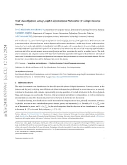 Text Classification using Graph Convolutional Networks: A Comprehensive
  Survey