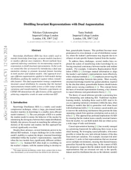 Distilling Invariant Representations with Dual Augmentation
