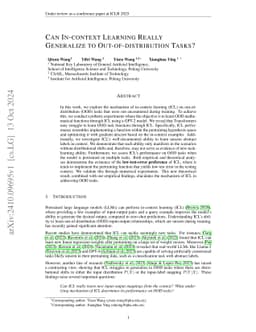 Can In-context Learning Really Generalize to Out-of-distribution Tasks?