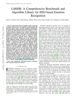LibEER: A Comprehensive Benchmark and Algorithm Library for EEG-based
  Emotion Recognition
