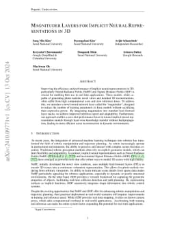 Magnituder Layers for Implicit Neural Representations in 3D