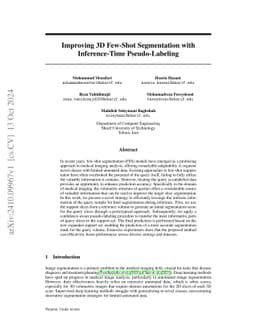 Improving 3D Few-Shot Segmentation with Inference-Time Pseudo-Labeling