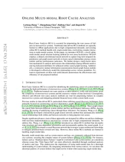 Online Multi-modal Root Cause Analysis