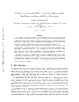 The Epochal Sawtooth Effect: Unveiling Training Loss Oscillations in
  Adam and Other Optimizers