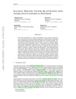 Gaussian Mixture Vector Quantization with Aggregated Categorical
  Posterior