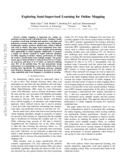 Exploring Semi-Supervised Learning for Online Mapping