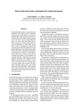 Back-of-the-Book Index Automation for Arabic Documents