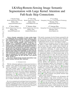 LKASeg:Remote-Sensing Image Semantic Segmentation with Large Kernel
  Attention and Full-Scale Skip Connections