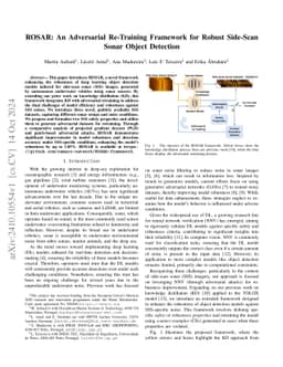 ROSAR: An Adversarial Re-Training Framework for Robust Side-Scan Sonar
  Object Detection