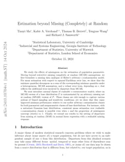 Estimation beyond Missing (Completely) at Random