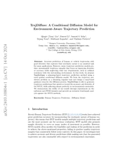 TrajDiffuse: A Conditional Diffusion Model for Environment-Aware
  Trajectory Prediction