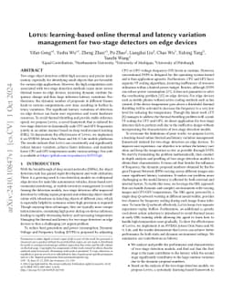 Lotus: learning-based online thermal and latency variation management
  for two-stage detectors on edge devices