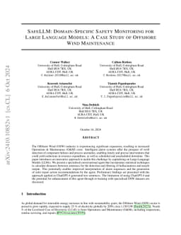 SafeLLM: Domain-Specific Safety Monitoring for Large Language Models: A
  Case Study of Offshore Wind Maintenance