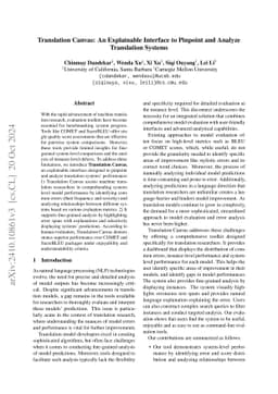Translation Canvas: An Explainable Interface to Pinpoint and Analyze
  Translation Systems