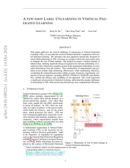 A few-shot Label Unlearning in Vertical Federated Learning