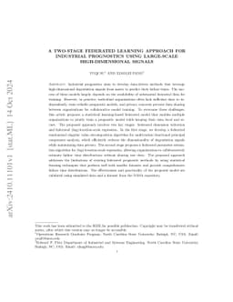 A Two-Stage Federated Learning Approach for Industrial Prognostics Using
  Large-Scale High-Dimensional Signals