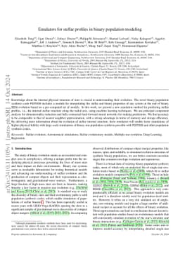 Emulators for stellar profiles in binary population modeling