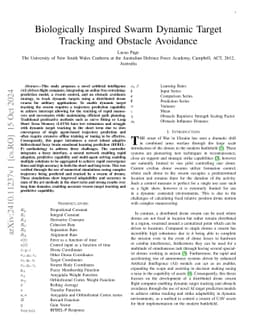 Biologically Inspired Swarm Dynamic Target Tracking and Obstacle
  Avoidance