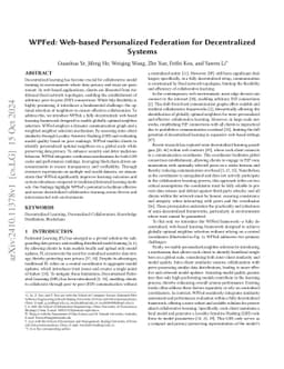 WPFed: Web-based Personalized Federation for Decentralized Systems
