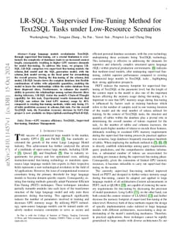 LR-SQL: A Supervised Fine-Tuning Method for Text2SQL Tasks under
  Low-Resource Scenarios