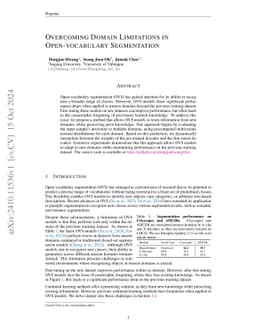 Overcoming Domain Limitations in Open-vocabulary Segmentation