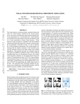 Visual Fixation-Based Retinal Prosthetic Simulation