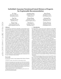 GaVaMoE: Gaussian-Variational Gated Mixture of Experts for Explainable Recommendation