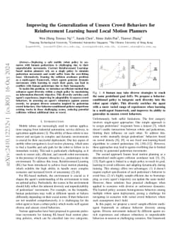 Improving the Generalization of Unseen Crowd Behaviors for Reinforcement
  Learning based Local Motion Planners