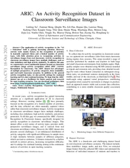 ARIC: An Activity Recognition Dataset in Classroom Surveillance Images