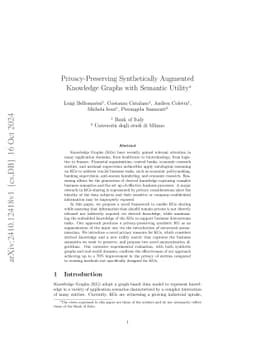 Privacy-Preserving Synthetically Augmented Knowledge Graphs with
  Semantic Utility