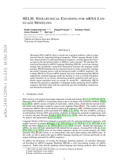 HELM: Hierarchical Encoding for mRNA Language Modeling