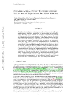 Counterfactual Effect Decomposition in Multi-Agent Sequential Decision Making