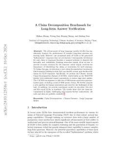 A Claim Decomposition Benchmark for Long-form Answer Verification