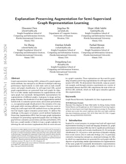 Explanation-Preserving Augmentation for Semi-Supervised Graph
  Representation Learning