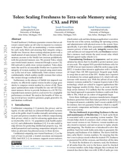 Toleo: Scaling Freshness to Tera-scale Memory using CXL and PIM