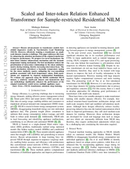 Scaled and Inter-token Relation Enhanced Transformer for
  Sample-restricted Residential NILM