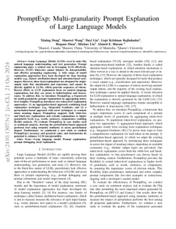 PromptExp: Multi-granularity Prompt Explanation of Large Language Models