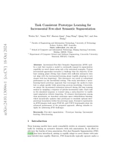 Task Consistent Prototype Learning for Incremental Few-shot Semantic
  Segmentation