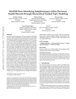 MixEHR-Nest: Identifying Subphenotypes within Electronic Health Records
  through Hierarchical Guided-Topic Modeling