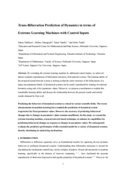 Trans-Bifurcation Prediction of Dynamics in terms of Extreme Learning
  Machines with Control Inputs