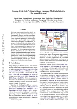 Probing-RAG: Self-Probing to Guide Language Models in Selective Document Retrieval