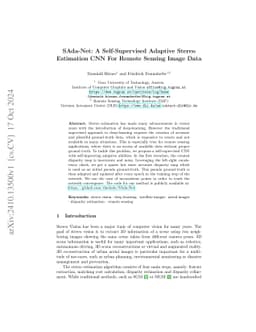 SAda-Net: A Self-Supervised Adaptive Stereo Estimation CNN For Remote
  Sensing Image Data