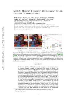 MEGA: Memory-Efficient 4D Gaussian Splatting for Dynamic Scenes