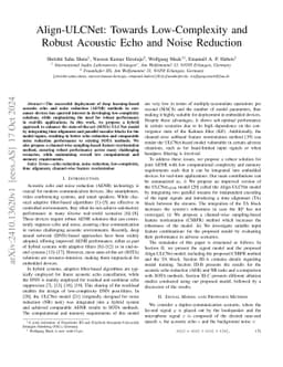 Align-ULCNet: Towards Low-Complexity and Robust Acoustic Echo and Noise
  Reduction
