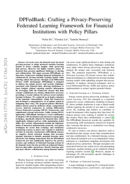DPFedBank: Crafting a Privacy-Preserving Federated Learning Framework
  for Financial Institutions with Policy Pillars