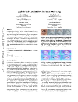 Eyelid Fold Consistency in Facial Modeling