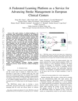 A Federated Learning Platform as a Service for Advancing Stroke
  Management in European Clinical Centers